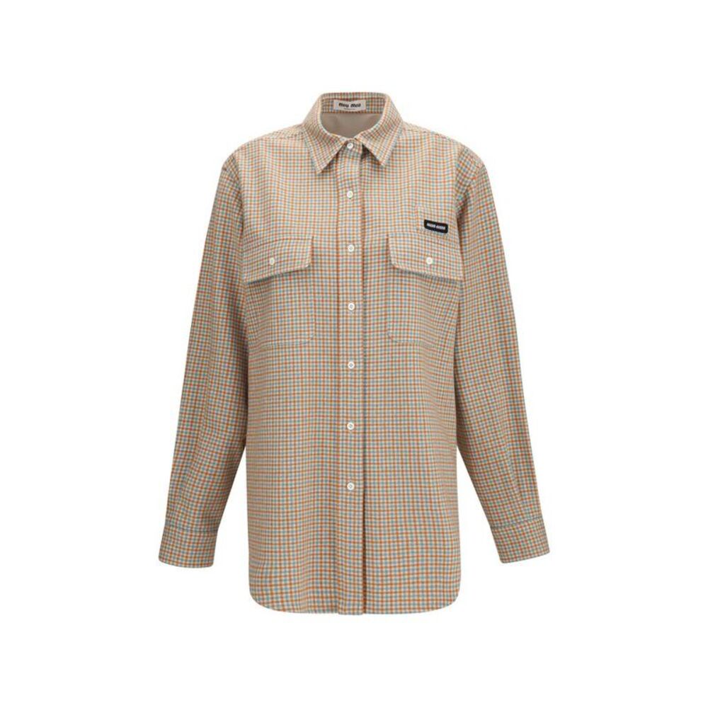 Miu Miu Orange Wool Oves Aries Women's Shirt
